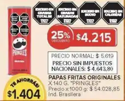 Carrefour Pringles papas fritas originales oferta