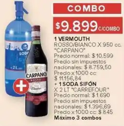 Carrefour Carpano vermouth rosso/bianco oferta