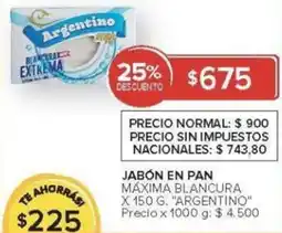 Carrefour Argentino jabón en pan máxima blancura oferta