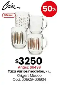 Coto Crisa taza varios modelos oferta