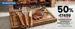 Coto Tramontina tenedor/espátula/ cuchillo para asado churrasco oferta