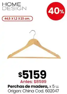 Coto Home Design perchas de madera oferta