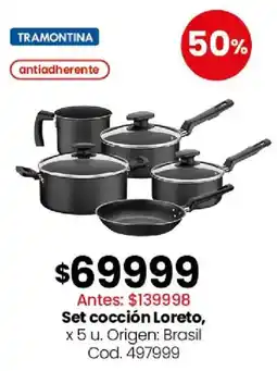 Coto Tramontina set cocción loreto oferta