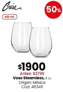 Coto Crisa vaso steamless oferta