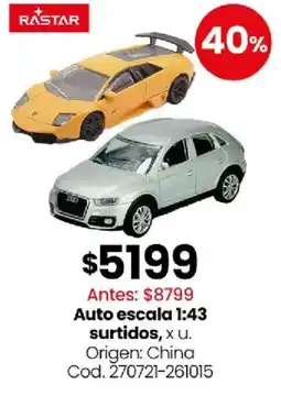 Coto Rastar auto escala 1:43 surtidos oferta