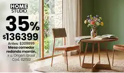 Coto Home Studio mesa comedor redonda marrón oferta