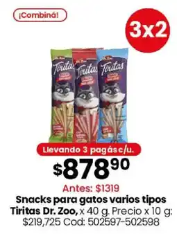 Coto Dr. Zoo Tiritas snacks para gatos oferta