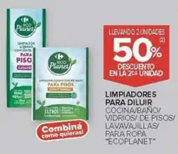 Carrefour Ecoplanet limpiadores para diluir cocina/baño/ vidrios/de pisos/ lavavajillas/ para ropa oferta