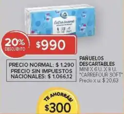 Carrefour Carrefour soft pañuelos descartables mini oferta