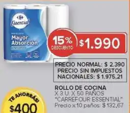 Carrefour Carrefour essential rollo de cocina oferta