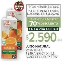Carrefour Carrefour extra jugo natural v/sabores tetra brick oferta