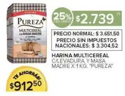 Carrefour Pureza harina multicereal c/levadura y masa madre oferta