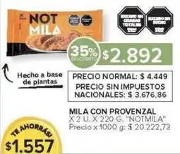 Carrefour Notmila mila con provenzal oferta