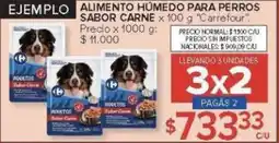 Carrefour Carrefour ejemplo alimento humedo para perros sabor carne oferta