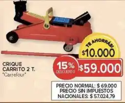 Carrefour Carrefour crique carrito 2 T oferta