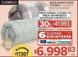 Carrefour Tex home basic acolchado ekos oferta