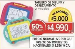 Carrefour Tablero de dibujo y deslizamiento v/ modelos oferta