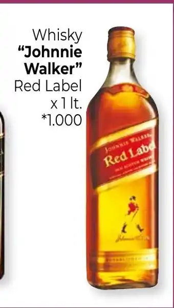 La Anonima Johnnie Walker Whisky Red Label x 1lt. oferta