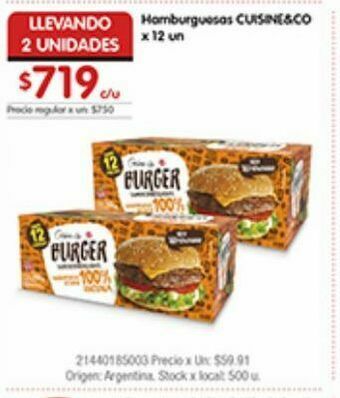 Disco Hamburguesas cuisine & co oferta