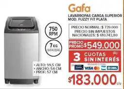Carrefour Gafa lavarropas carga superior oferta