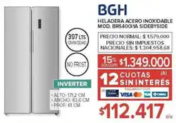 Carrefour Bgh heladera acero inoxidable oferta