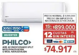 Carrefour Philco aire acondicionado split oferta