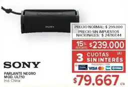 Carrefour Sony parlante negro mod. ult10 ind. china oferta