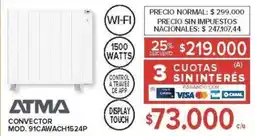 Carrefour Atma convector oferta