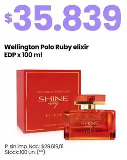Changomas Wellington polo ruby elixir edp oferta
