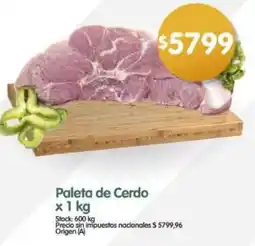Supermercados Buenos Días Paleta de cerdo oferta