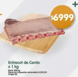Supermercados Buenos Días Entrecot de cerdo oferta