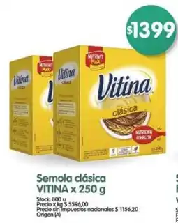 Supermercados Buenos Días Vitina semola clásica oferta