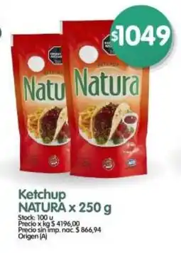 Supermercados Buenos Días Natura ketchup oferta
