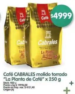 Supermercados Buenos Días Cabrales la planta de café molido torrado oferta