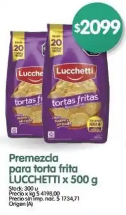 Supermercados Buenos Días Lucchetti premezcla para torta frita oferta