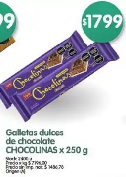 Supermercados Buenos Días Chocolinas galletas dulces de chocolate oferta