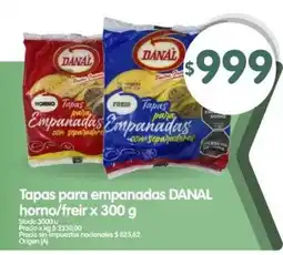 Supermercados Buenos Días Danal tapas para empanadas horno/freir oferta