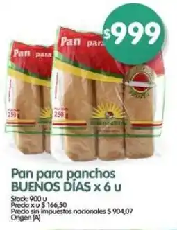 Supermercados Buenos Días Buenos días pan para panchos oferta