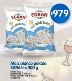 Supermercados Buenos Días Egran maíz blanco pelado oferta