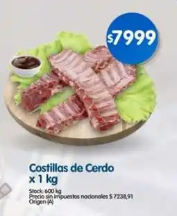 Supermercados Buenos Días Costillas de cerdo oferta