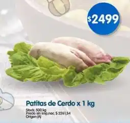 Supermercados Buenos Días Patitas de cerdo oferta