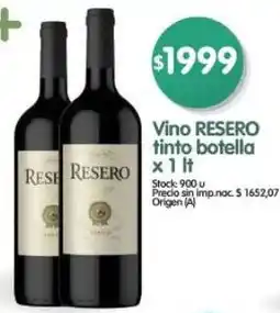 Supermercados Buenos Días Resero vino tinto botella oferta