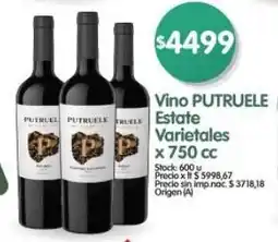 Supermercados Buenos Días Putruele vino estate varietales oferta