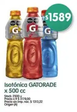 Supermercados Buenos Días Gatorade isotónica oferta