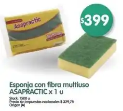 Supermercados Buenos Días Asapractic esponja con fibra multiuso oferta