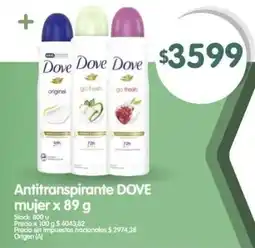Supermercados Buenos Días Dove antitranspirante mujer oferta