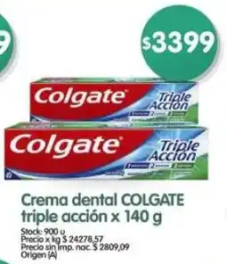 Supermercados Buenos Días Colgate crema dental triple acción oferta