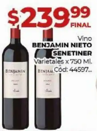 Diarco Vino Benjamin Nieto Senetiner Varietakes x 750 ml. oferta