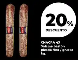 Supermayorista Vital Chacra 43 salame bastón picado fino / grueso oferta
