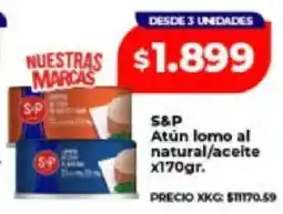 Supermayorista Vital S&p atún lomo al natural/aceite oferta